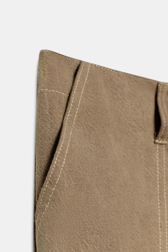 Pantalon fluide à fronces