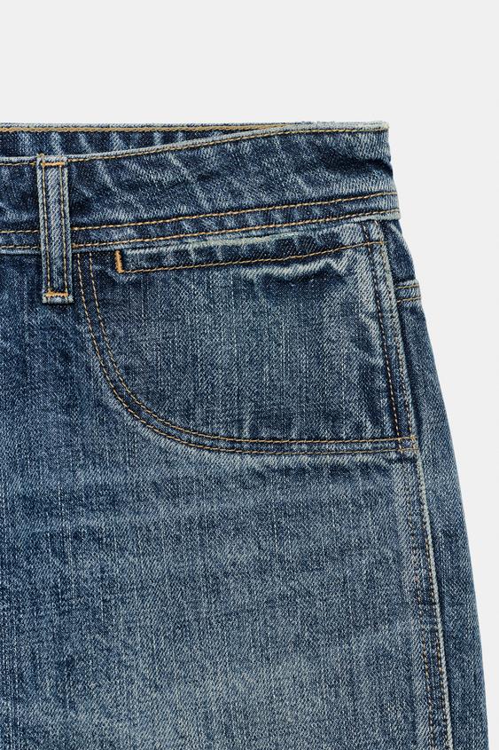 Jean capri en denim TRF taille mi-haute