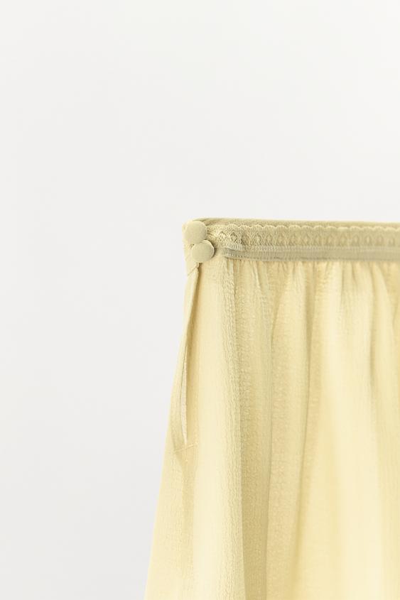 Short en georgette et dentelle