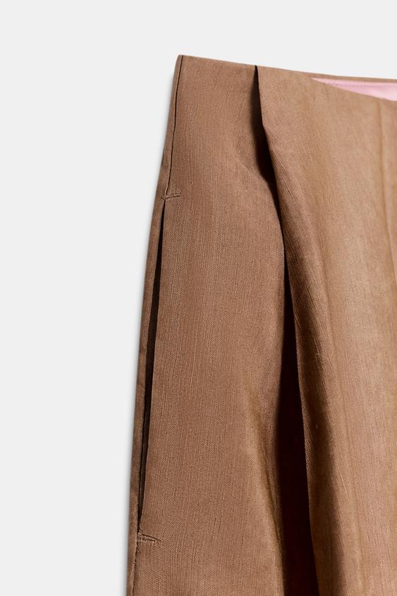 Pantalon coupe ballon en mélange de lin ZW Collection