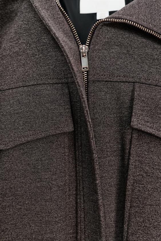 Veste bomber à col montant
