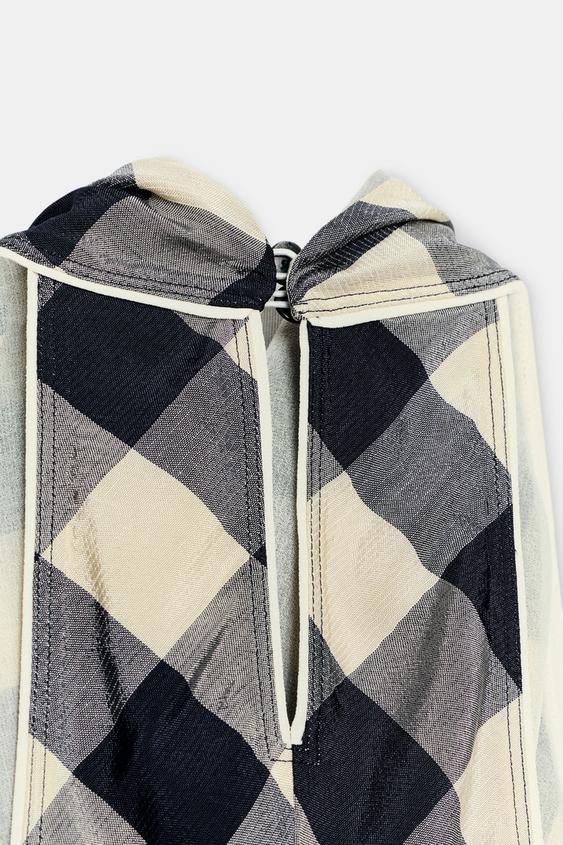 Robe dos-nu à carreaux ZW Collection