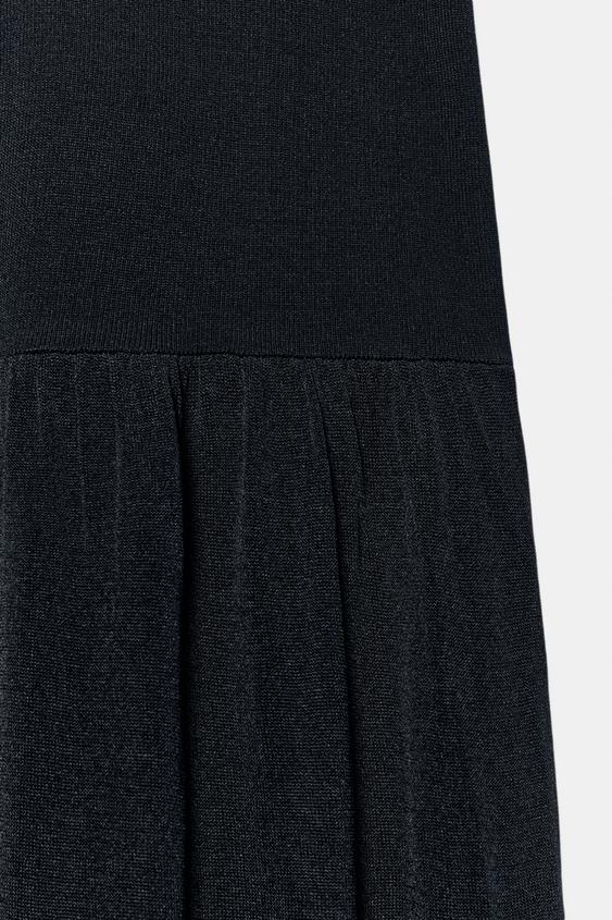 Robe longue en maille contrastée
