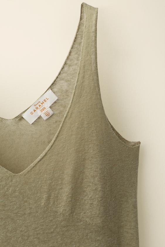 Top en maille à bretelles Caramel London x Zara