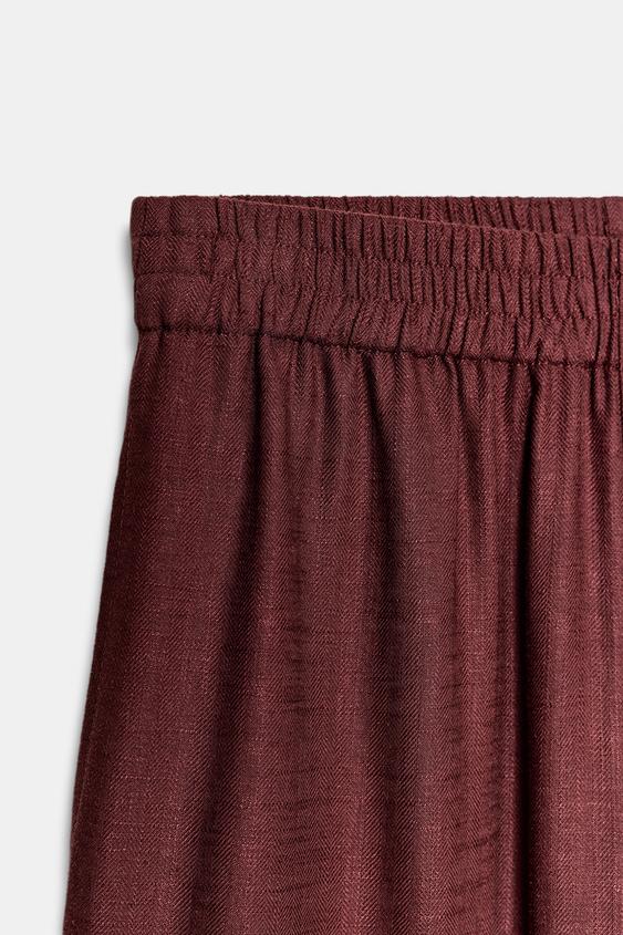 Pantalon large en lin