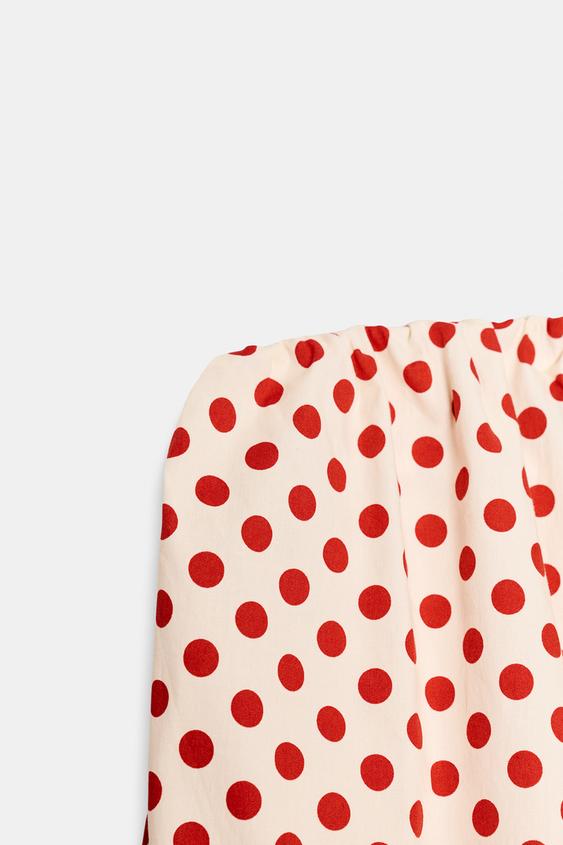 Robe bustier à pois