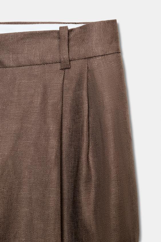 Pantalon droit 100 % lin