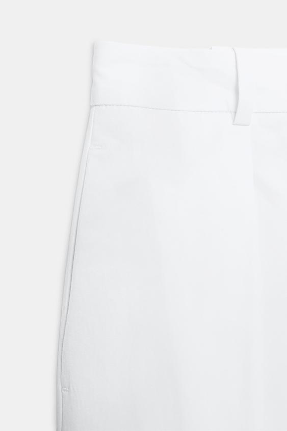 Pantalon en popeline à pinces