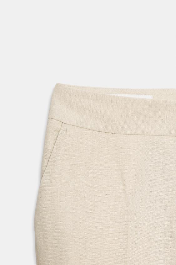 Pantalon slim en lin
