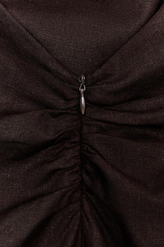 Robe midi dos-nu en lin