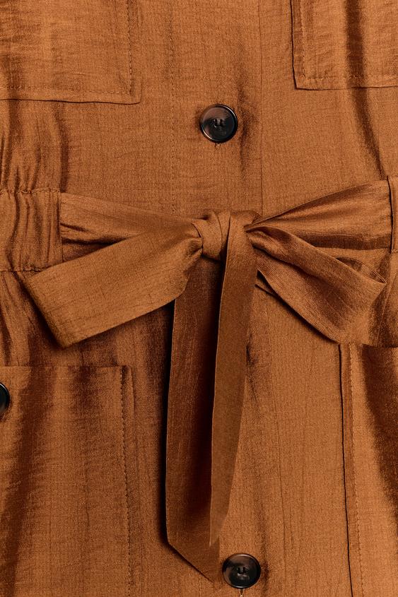 Veste safari en lin avec ceinture
