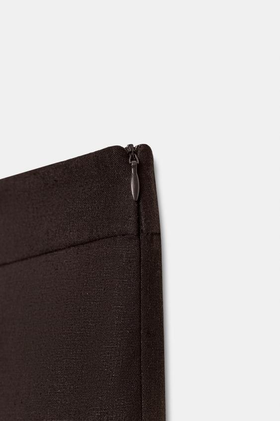 Pantalon mini coupe évasée en lin