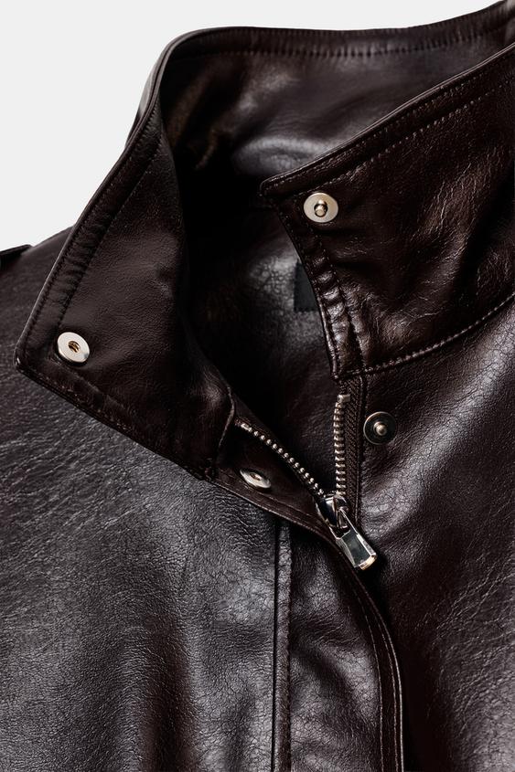 Veste bomber effet cuir