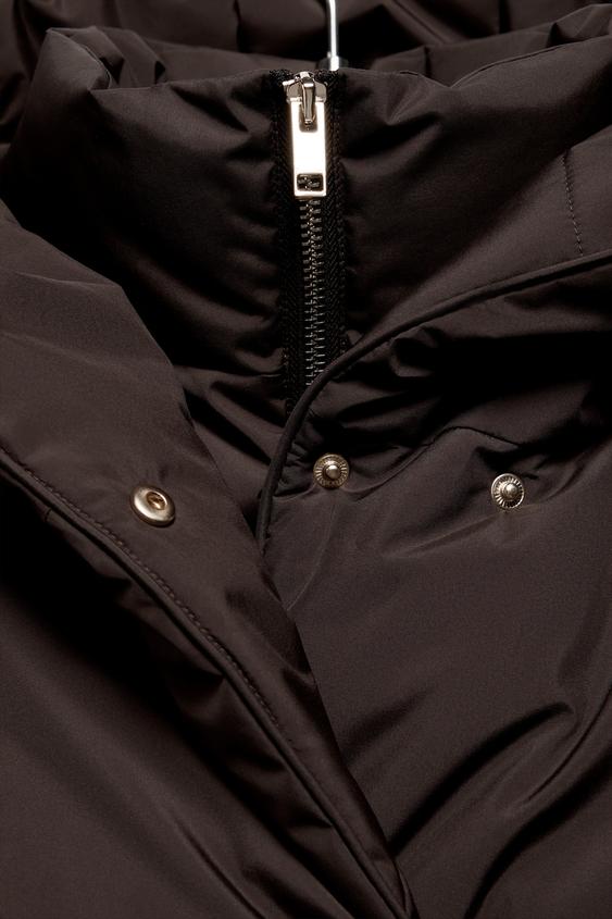 Anorak matelassé à capuche déperlant coupe-vent