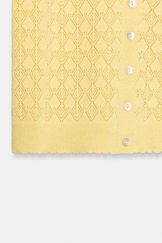 Veste en maille à manches courtes
