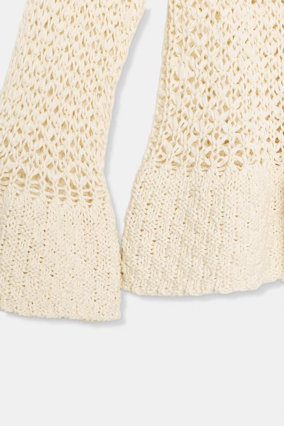 Pull en maille à volants