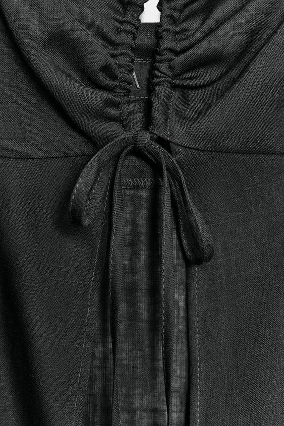Top lingerie long en lin