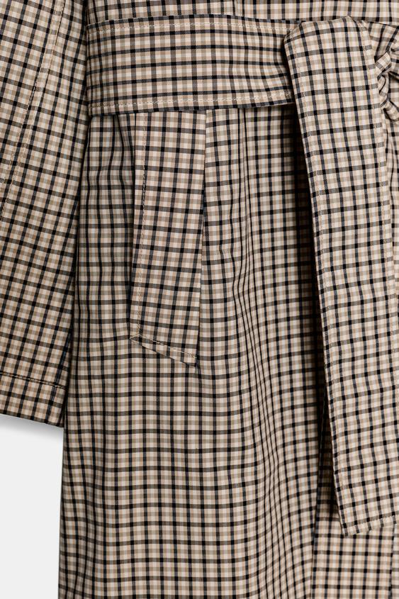 Trench oversize à carreaux ZW Collection