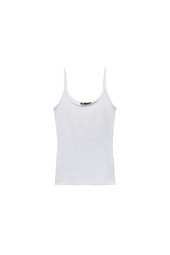 T-shirt en polyamide à fines bretelles