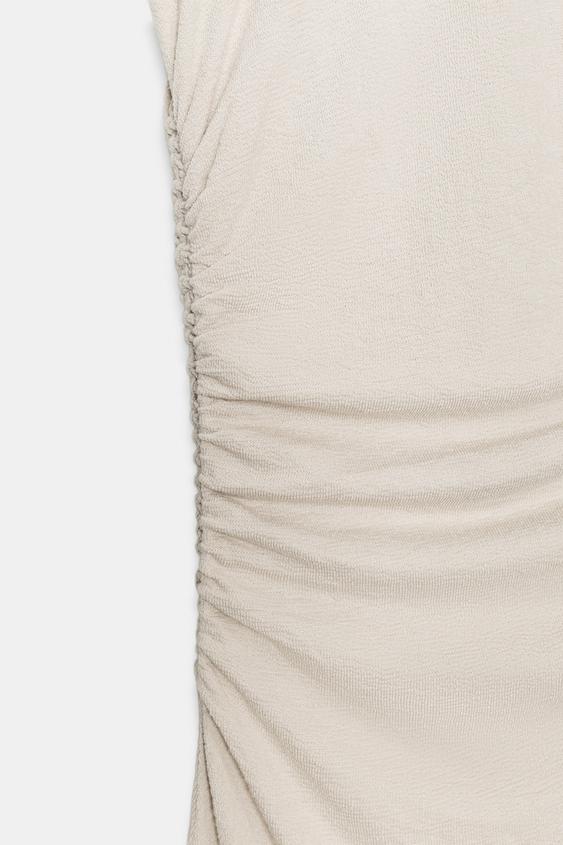 Robe midi drapée