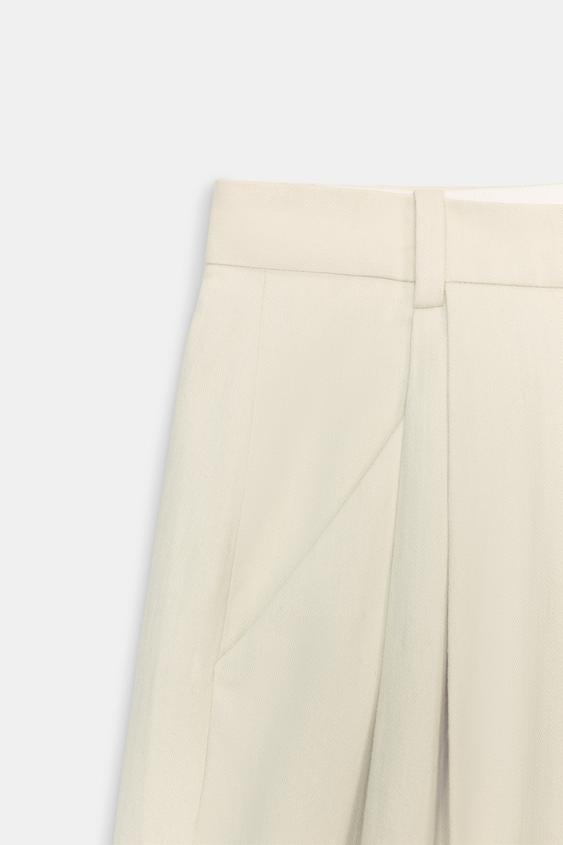 Pantalon à plis en lin ZW Collection