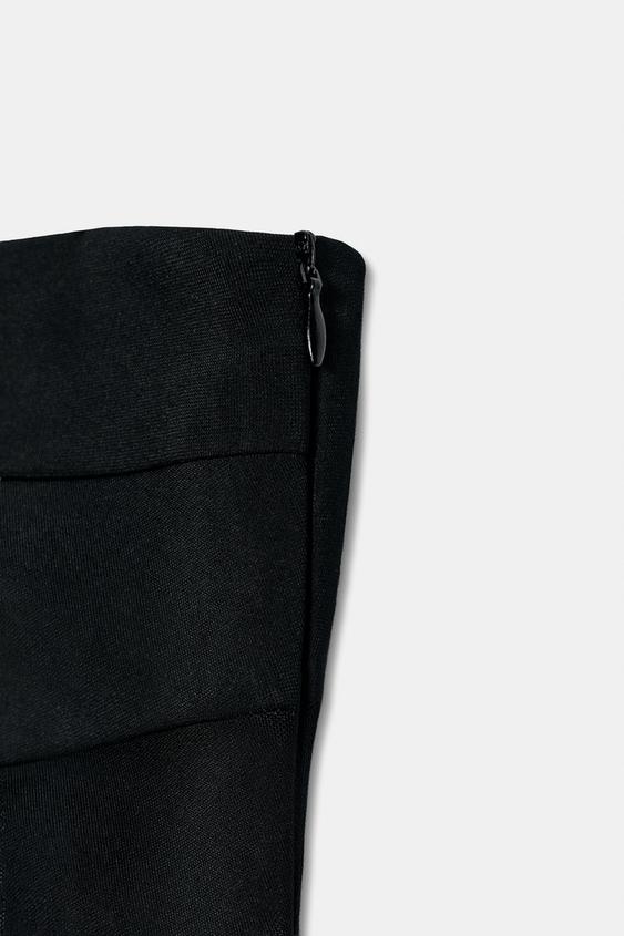 Robe midi contrastée drapée