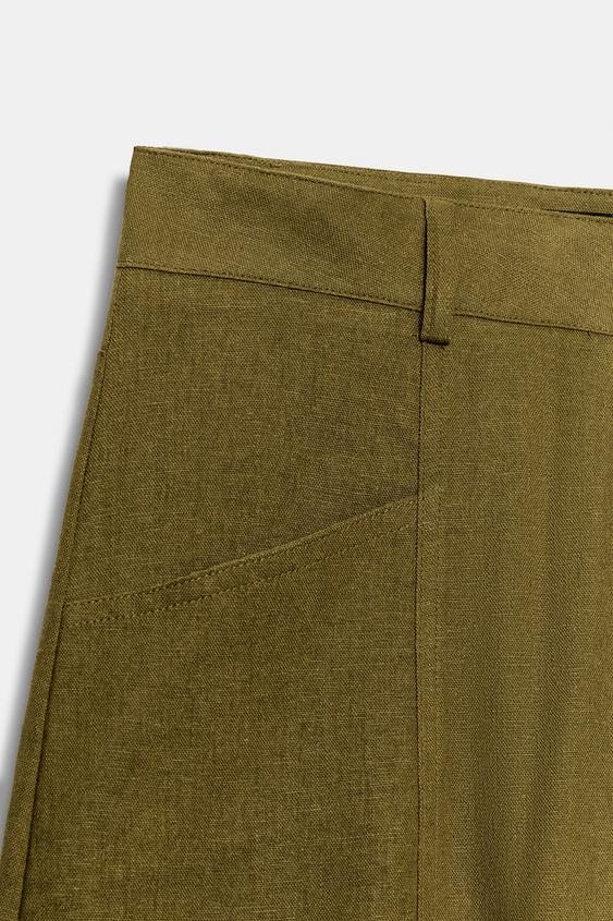 Pantalon coupe ballon en lin