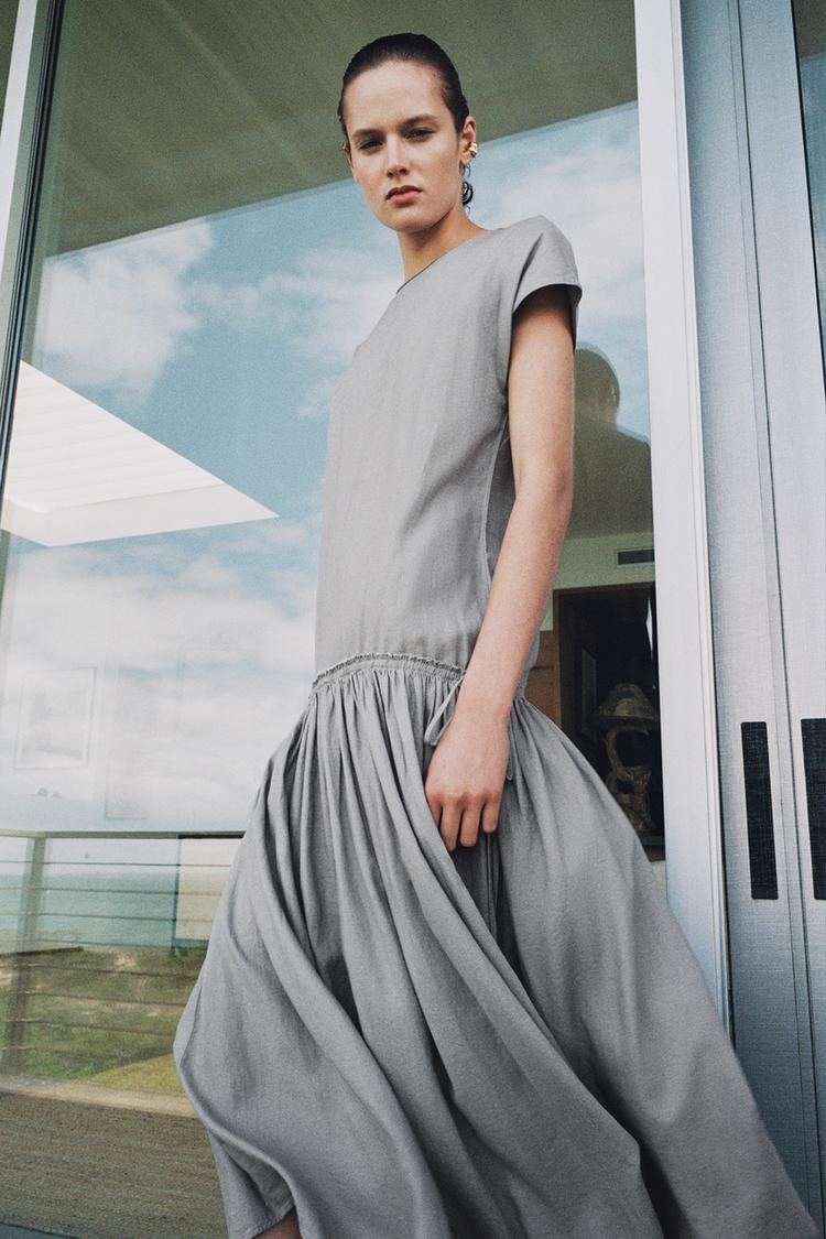 Robe midi en lin ZW Collection