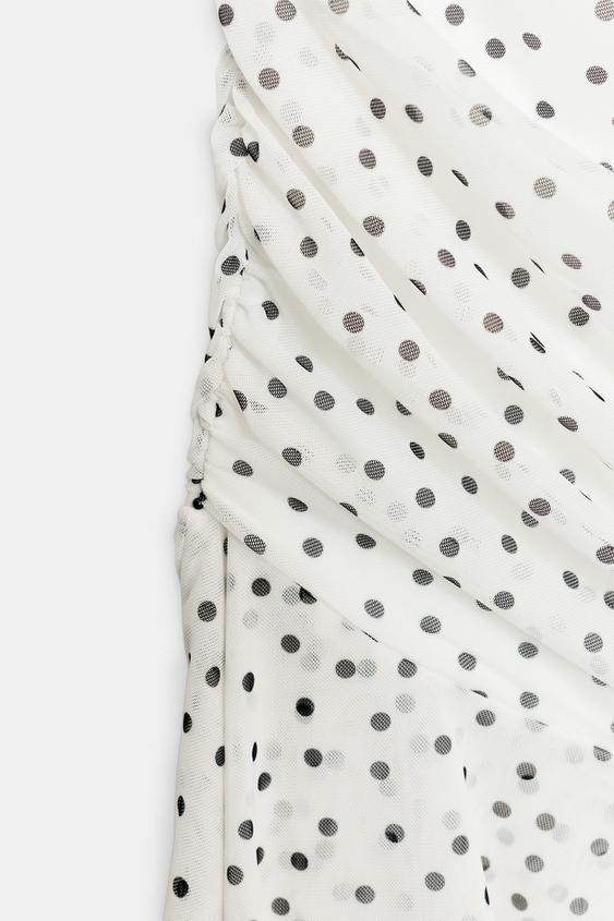 Robe midi à pois