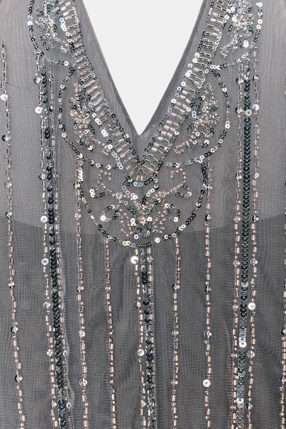 Robe mini dos-nu brillante