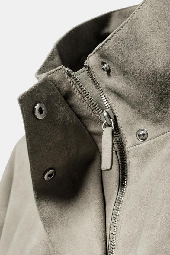 Veste en cuir suédé ZW Collection Édition limitée