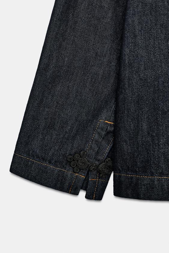 Veste en denim à brandebourgs ZW Collection