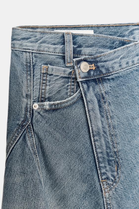 Jupe en denim TRF asymétrique