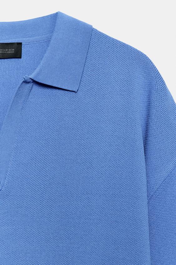 Polo en maille à manches courtes