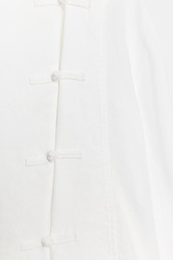Chemise à brandebourgs 100 % lin ZW Collection