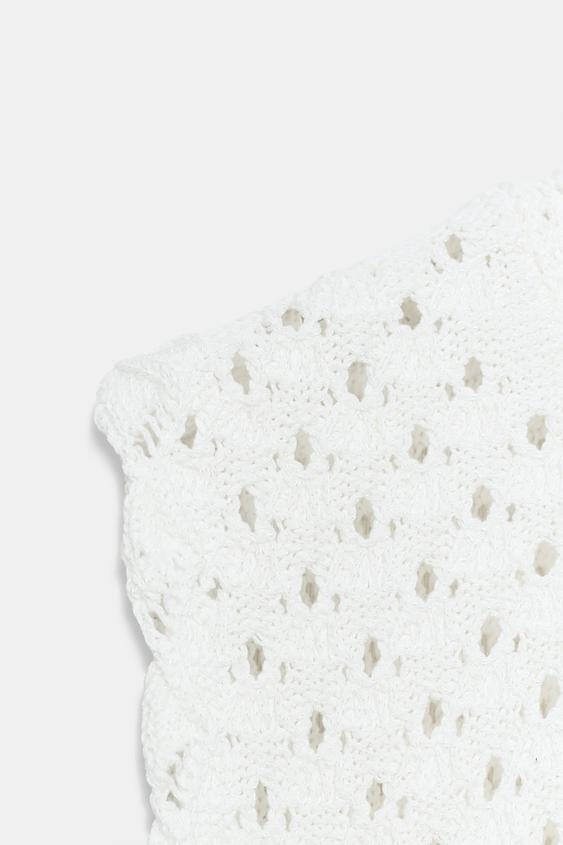 Robe mini en maille pointelle