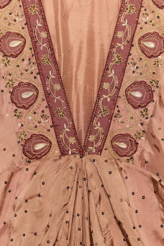 Robe brodée à perles ZW Collection Édition limitée