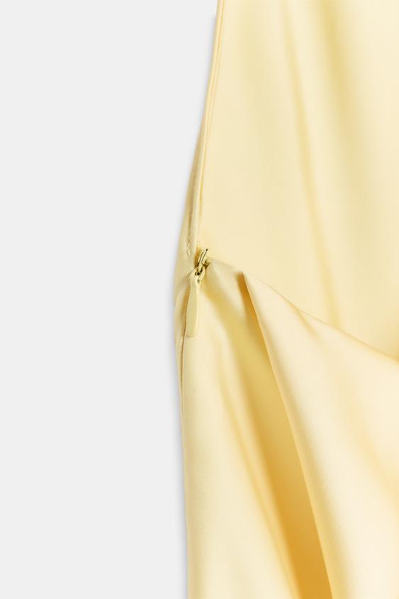 Robe midi dos-nu drapée au dos