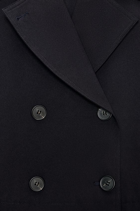 Trench court croisé