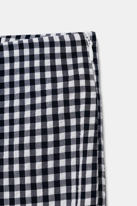 Pantalon capri à carreaux vichy