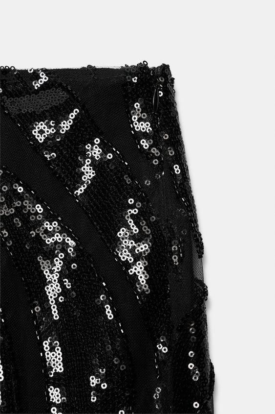 Jupe à franges à sequins
