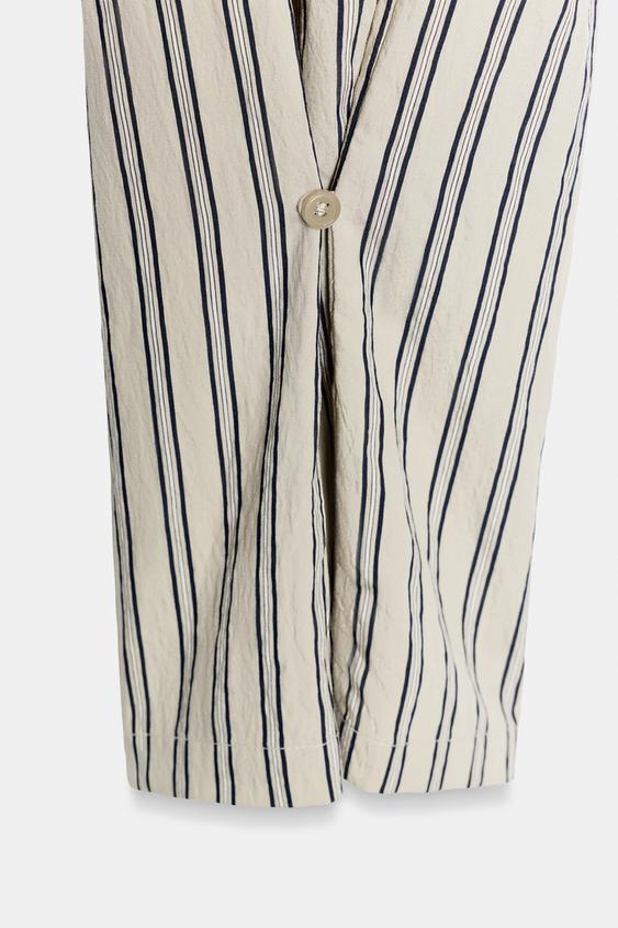 Pantalon droit à rayures ZW Collection