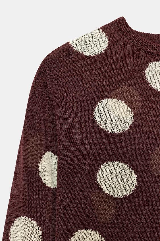 Pull en maille à pois