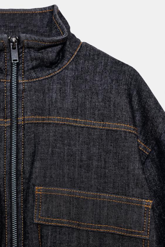 Veste bomber matelassée à col montant