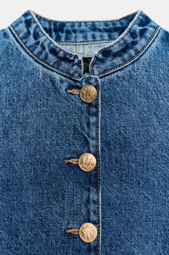 Veste Z1975 en denim à bouton doré