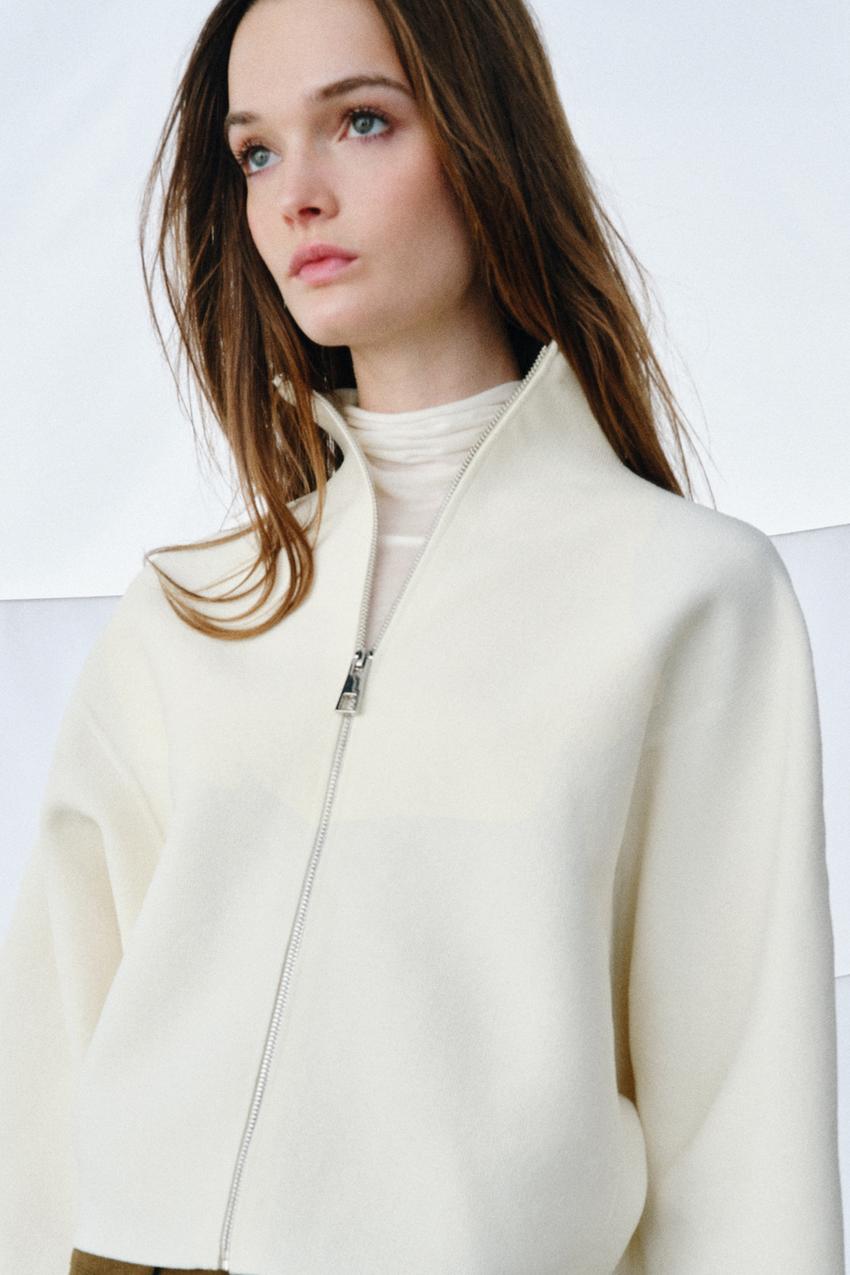 Veste en maille à fermeture zippée