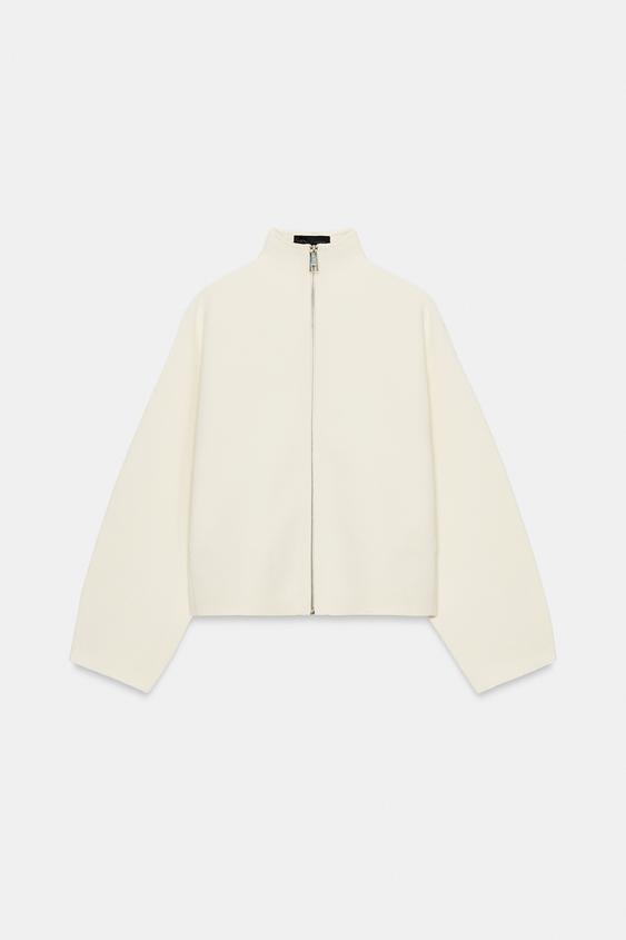 Veste en maille à fermeture zippée