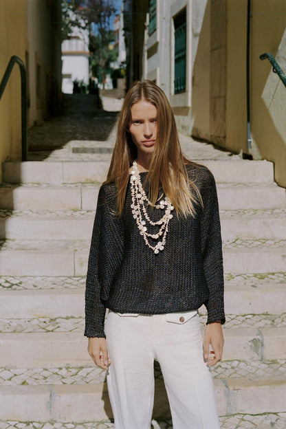 Pull en maille à manches larges