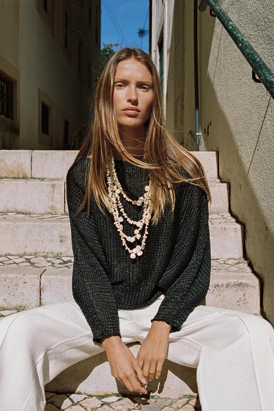 Pull en maille à manches larges