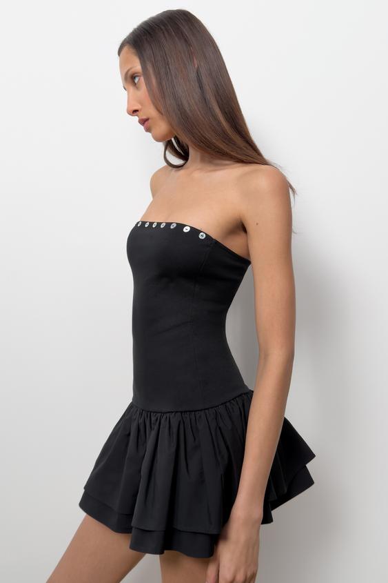 Robe mini à volants